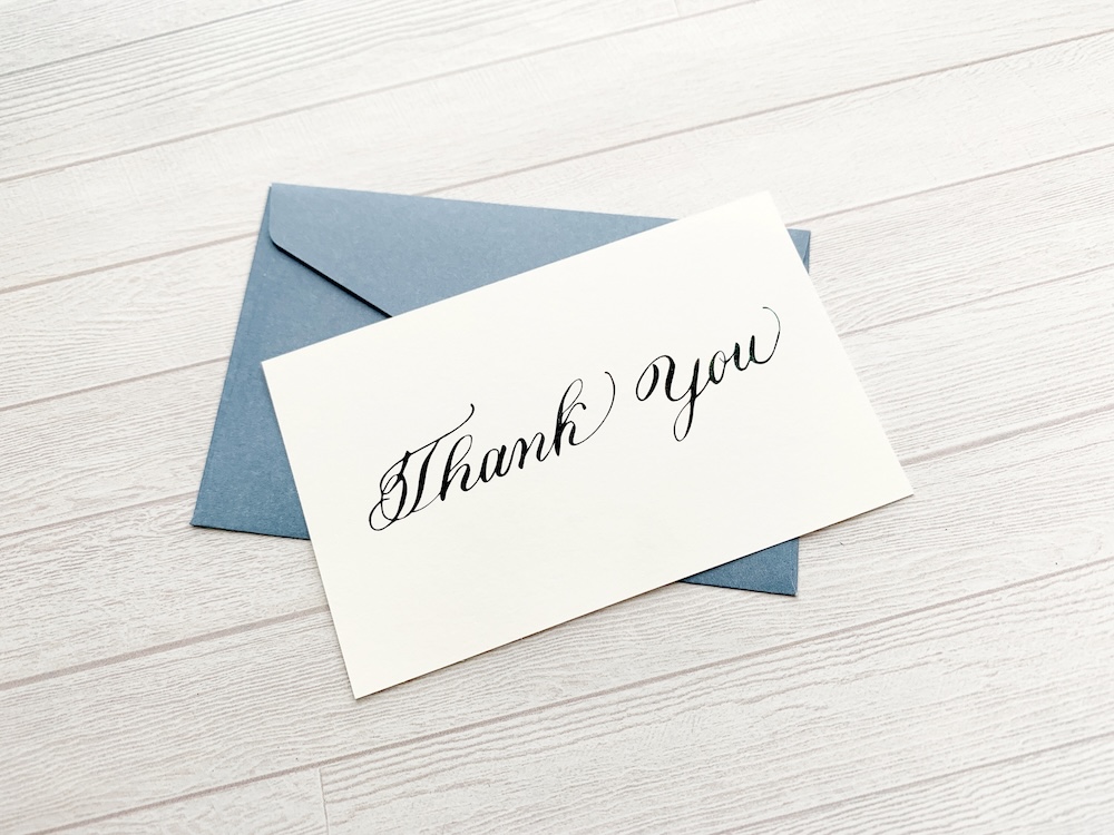 感謝を伝えるカリグラフィー!メッセージカードのフレーズや書き方を紹介